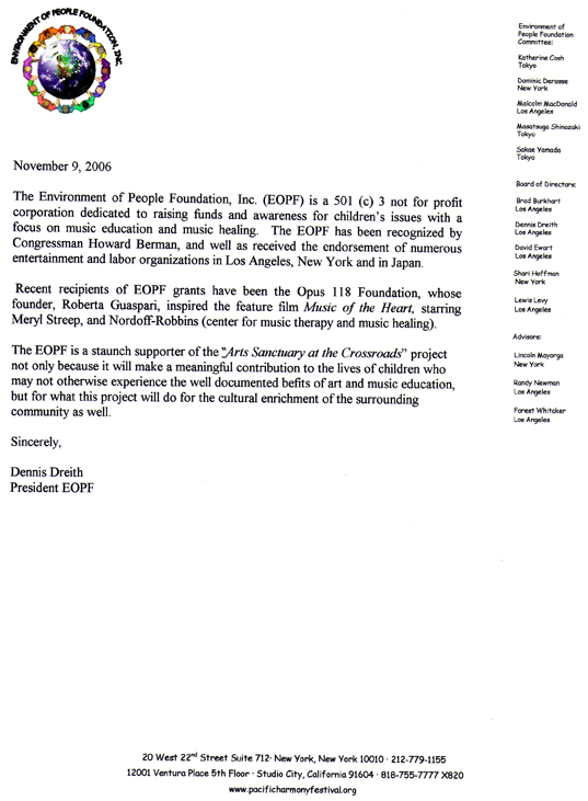 EOPF Letter